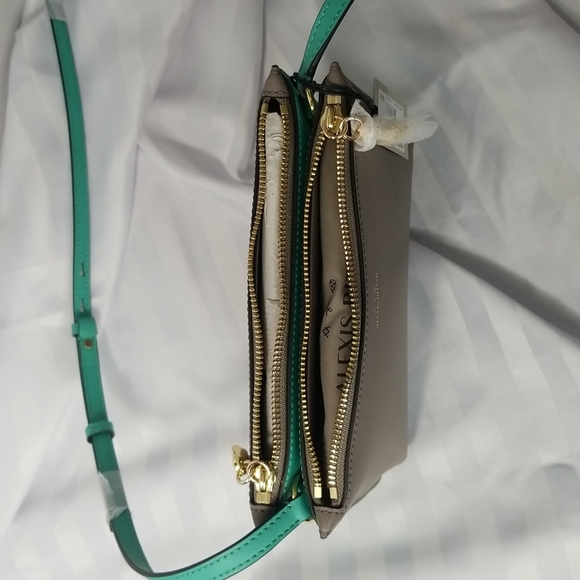 ALEXIS BITTAR IN MY DREAMS POUCH CROSSBODY PURSE SEAFOAM/TAUPE - Picture 5 of 8